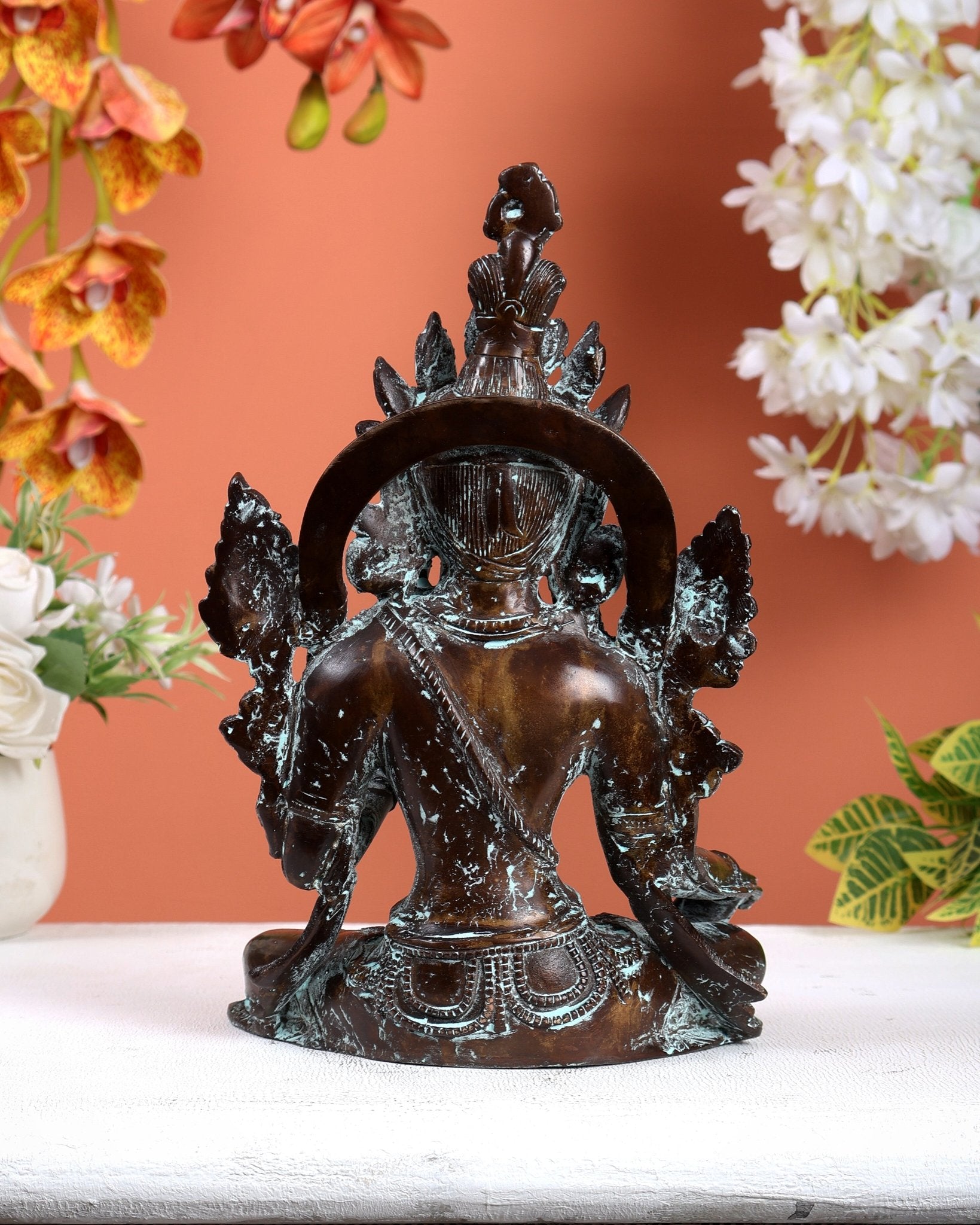 Vintage Brass Green Tara Super antique tone - Budhshiv.com