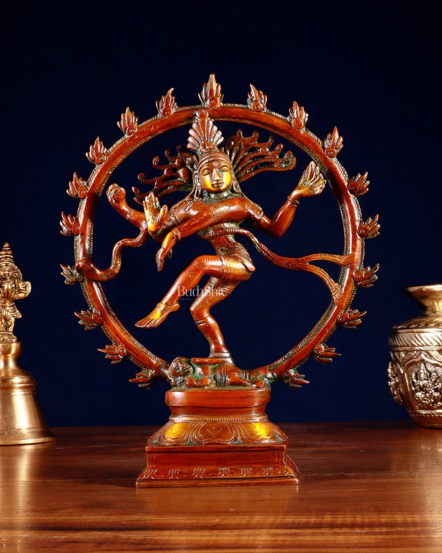 Vintage Brass Nataraja Sculpture – 9.2” - Budhshiv.com