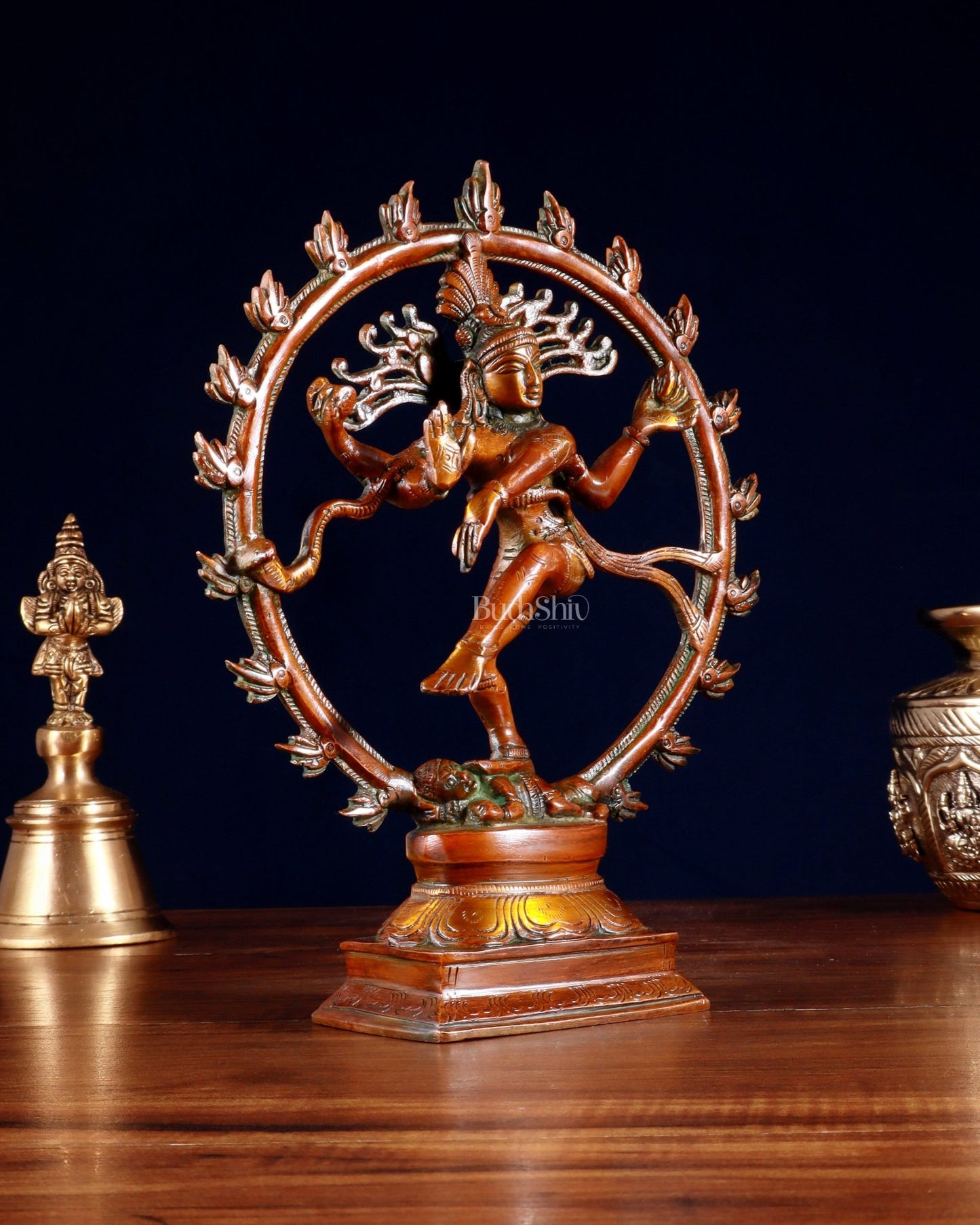 Vintage Brass Nataraja Sculpture – 9.2” - Budhshiv.com