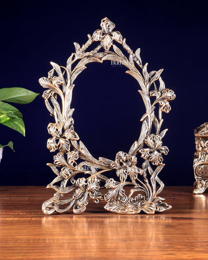 Vintage Brass Photo Frame – Wall Hanging & Tabletop with Adjustable Stand ( 14 inch ) - Budhshiv.com