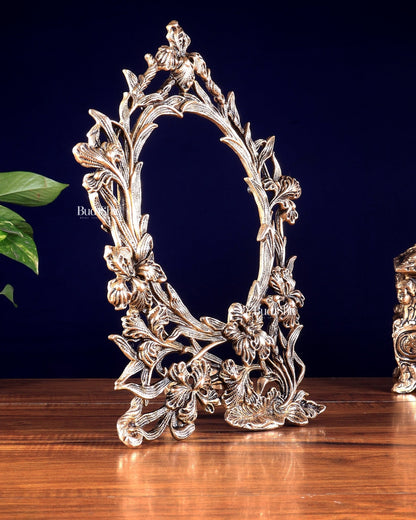 Vintage Brass Photo Frame – Wall Hanging & Tabletop with Adjustable Stand ( 14 inch ) - Budhshiv.com