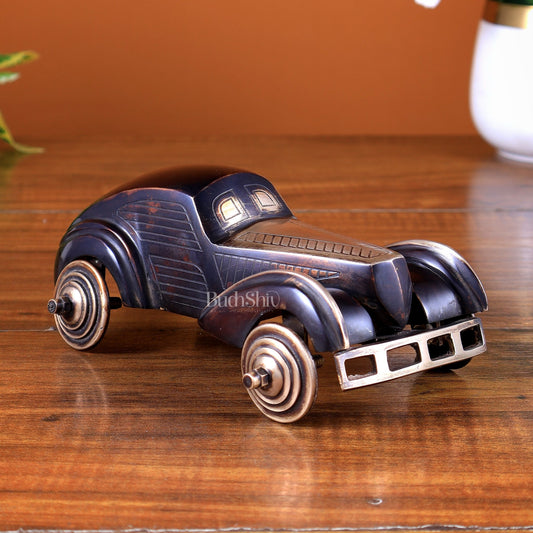Vintage Brass Sports Car Showpiece – Classic Collectible Décor Artefact - Budhshiv.com
