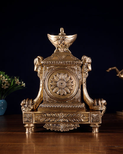 Vintage Brass Victorian Table Clock 10.2 inch - Budhshiv.com