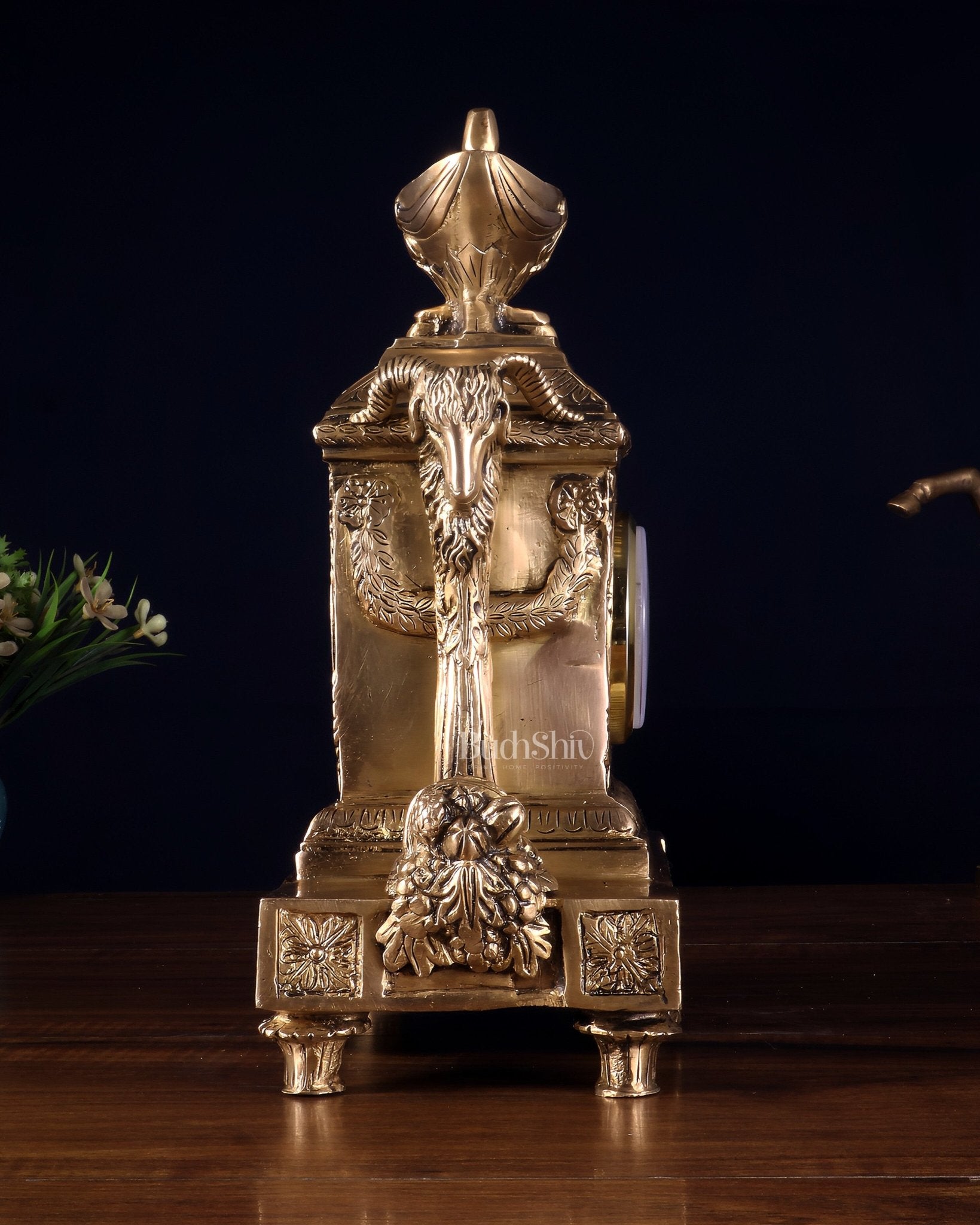 Vintage Brass Victorian Table Clock 10.2 inch - Budhshiv.com