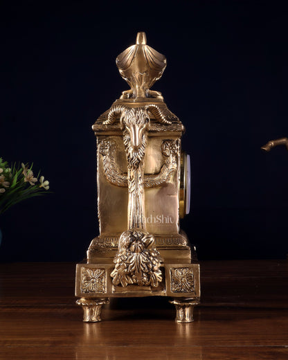 Vintage Brass Victorian Table Clock 10.2 inch - Budhshiv.com