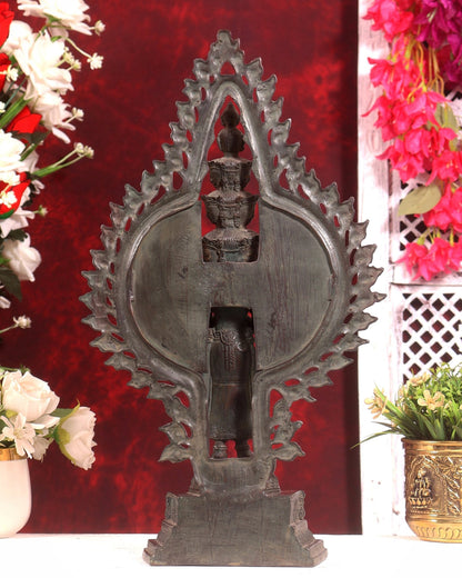Vintage Bronze Avalokiteshvara – Handcrafted Sculpture 17 inch - Budhshiv.com