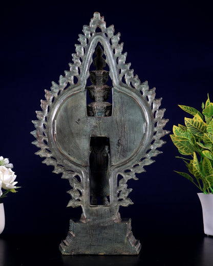 Vintage Bronze Avalokiteshvara – Handcrafted Sculpture 17" - Budhshiv.com