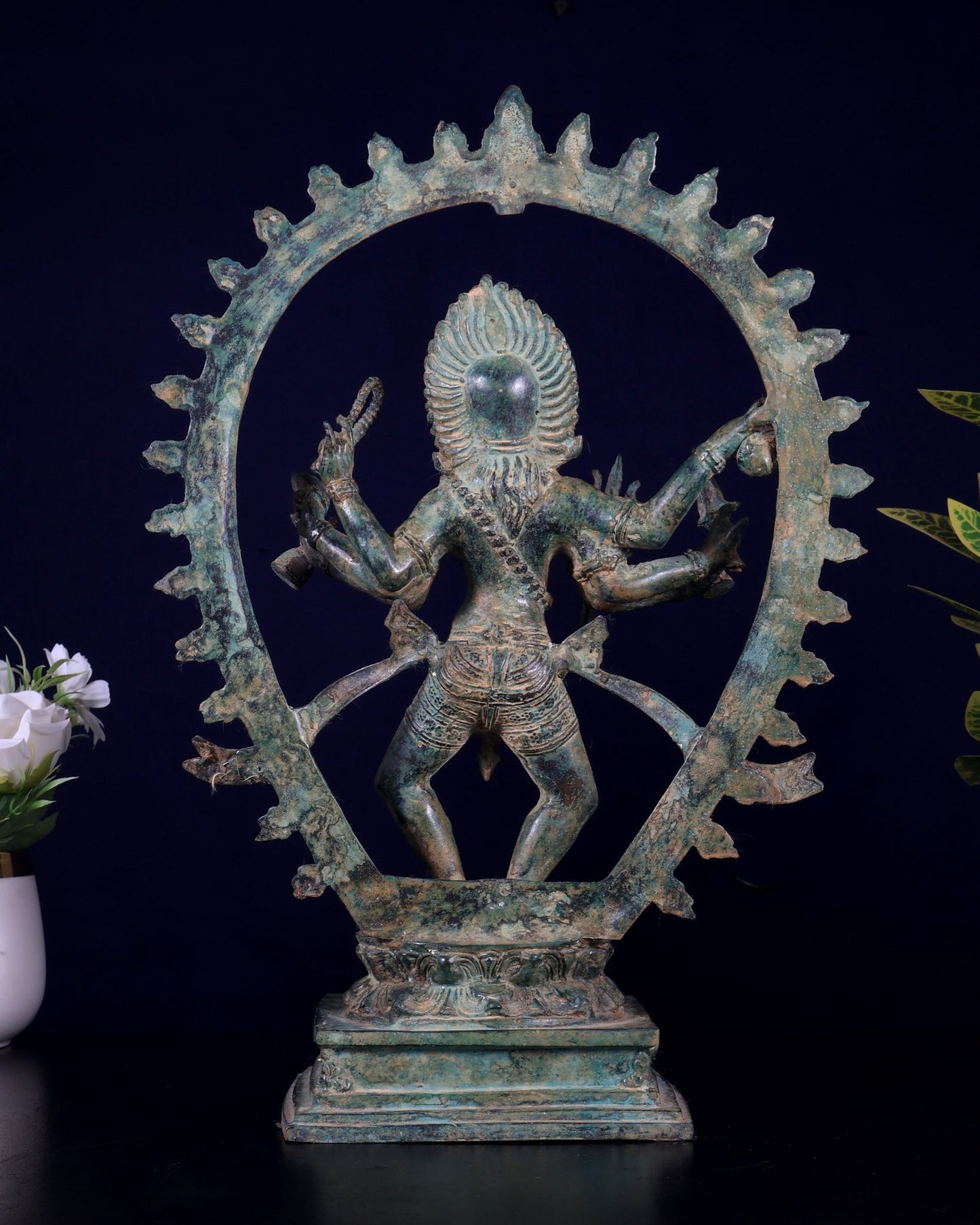 Vintage Bronze Bhairavi Mahakali | 6 - Armed Lost Wax Statue, 36 cm, 14 inch - Budhshiv.com