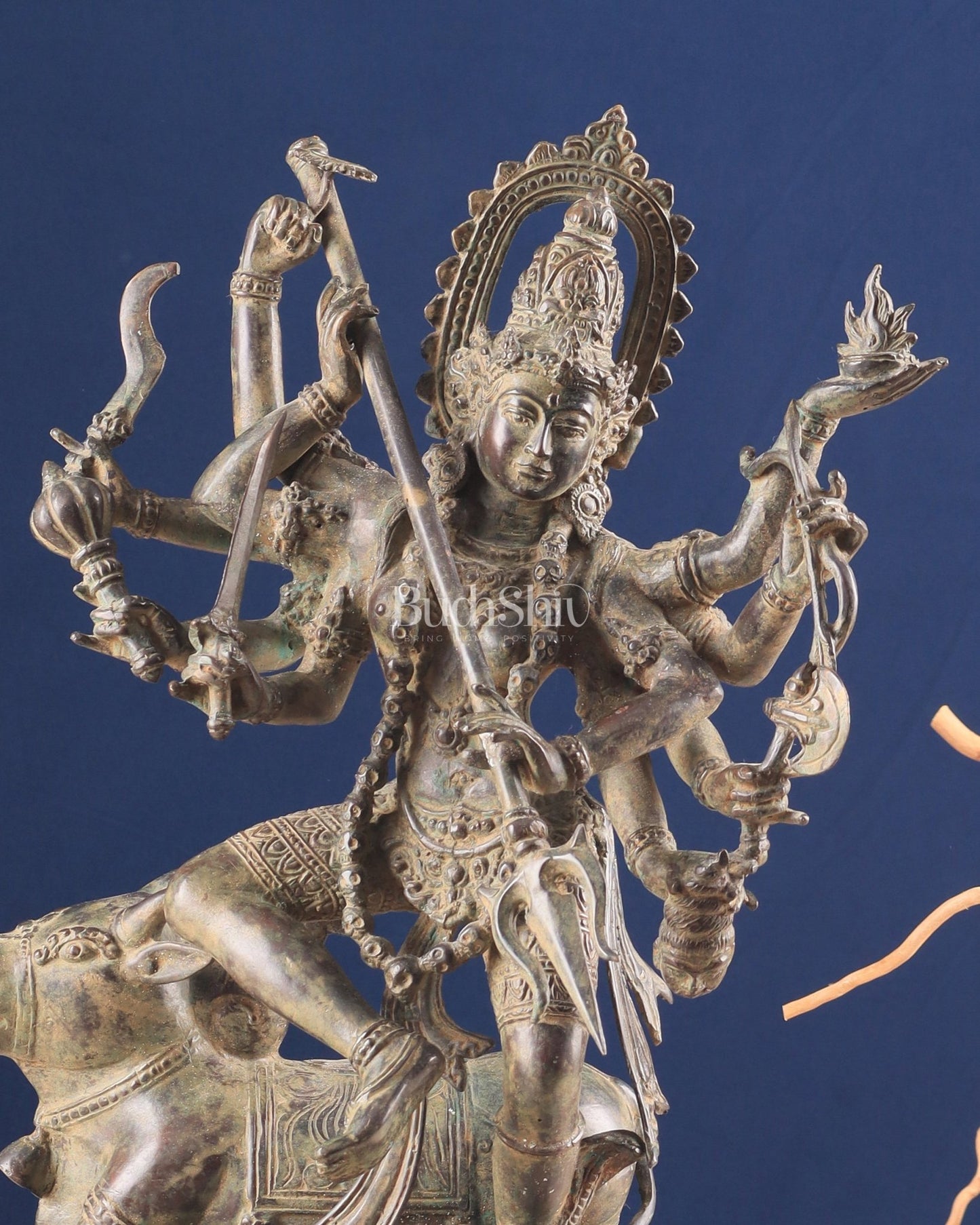 Vintage Bronze Goddess Kali Sculpture | Indonesian Lost Wax Casting - Budhshiv.com