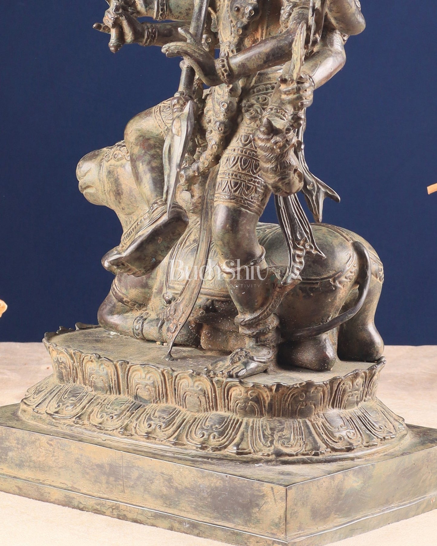 Vintage Bronze Goddess Kali Sculpture | Indonesian Lost Wax Casting - Budhshiv.com