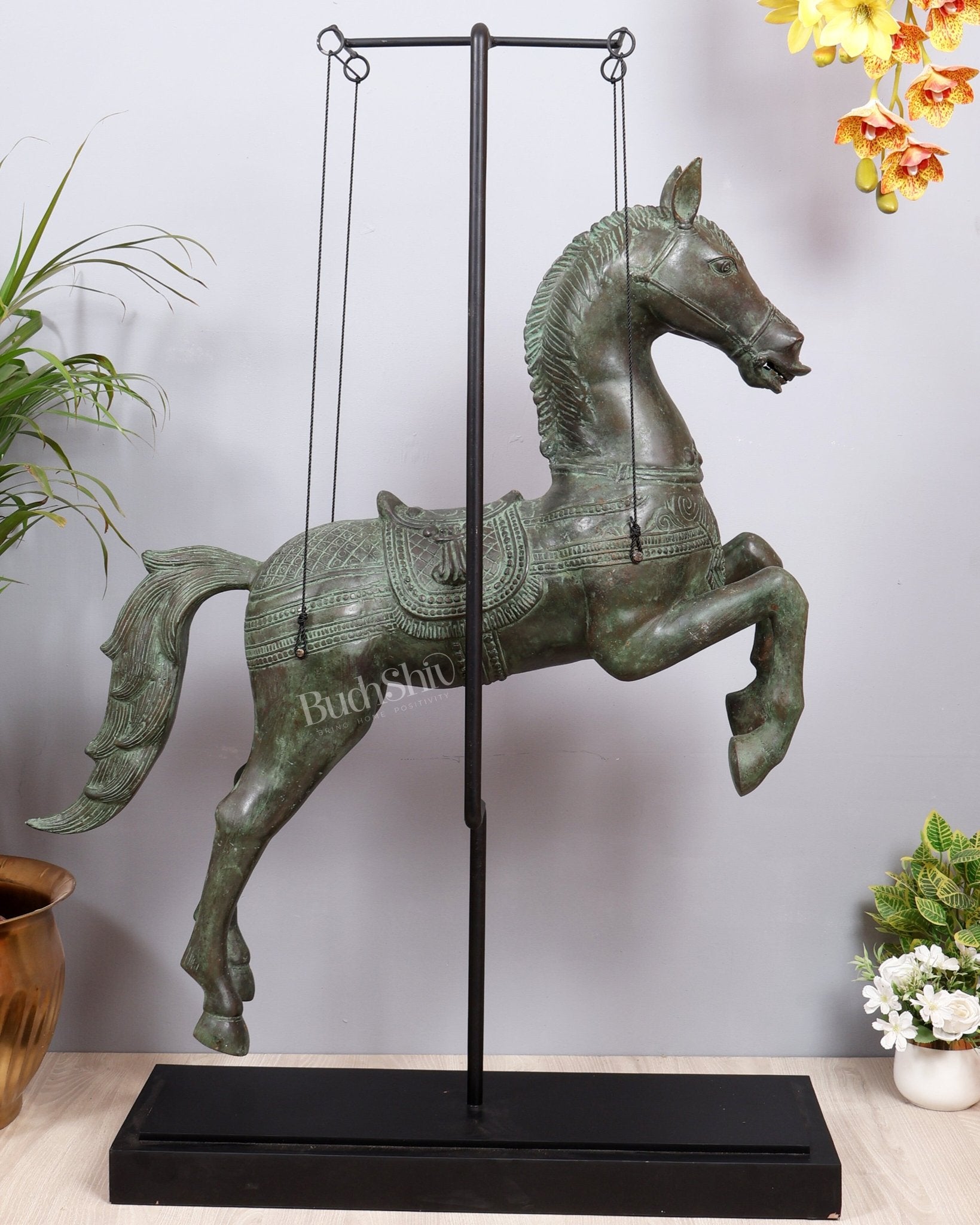 Vintage Bronze Hanging Horse Decor Artefact – Balinese Lost Wax