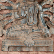 Vintage Panchmukhi Hanuman Brass Wall Hanging | Auspicious & Ward off Evil | 8" - Budhshiv.com