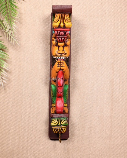 Yazhi (Yali) Wooden Wall Bracket – Handcrafted & Hand - Painted 13" - Budhshiv.com