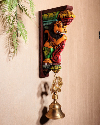 Buy Yazhi (Yali) Wooden Wall Bracket – Handcrafted & Hand-Painted
