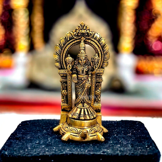 8-Inch Brass Statue of Lord Venkateshwara Tirupati Balaji | Intricate Detailing - Budhshiv.com