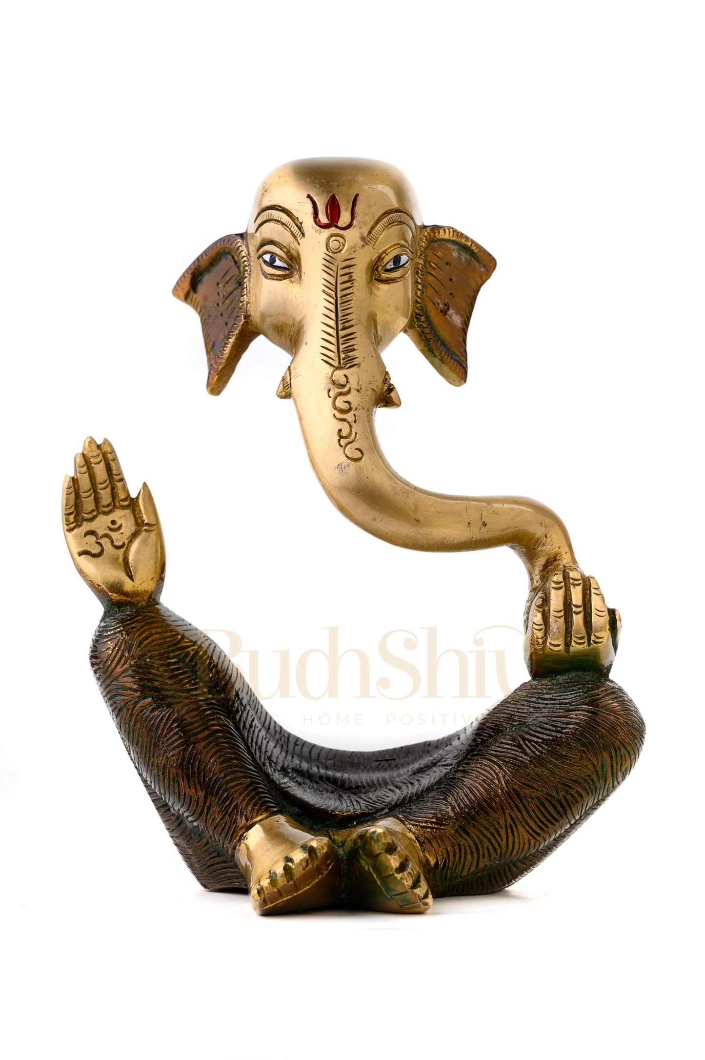 Ganesha Idol for Home Decoration Brass Antique Brown Copper Finish| Medium 8.5 inches Tall| 2.6 kgs