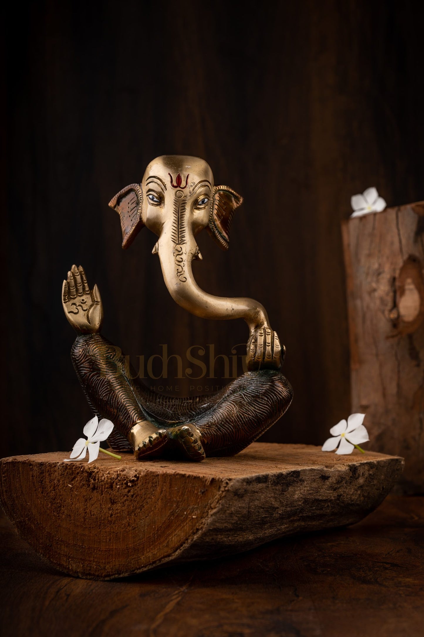 Ganesha Idol for Home Decoration Brass Antique Brown Copper Finish| Medium 8.5 inches Tall| 2.6 kgs