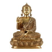 Antique Finish Brass Buddha Idol - 15" - Budhshiv.com