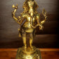 Antique Finish Brass Standing Lord Ganesha Statue - 20 " - Budhshiv.com