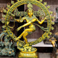 Antique Tone Pure Brass Nataraja Statue - 33 inch - Budhshiv.com