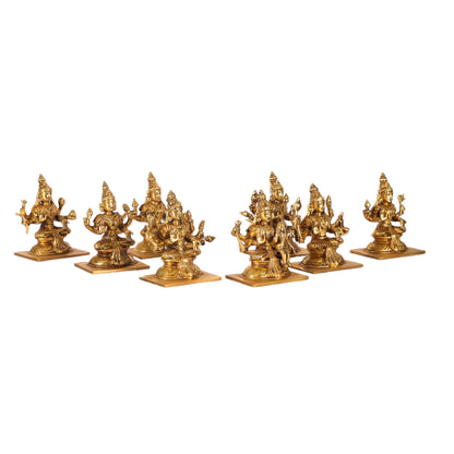 Ashtalakshmi Superfine Brass Idols - 5 Inches | BudhShiv - Budhshiv.com