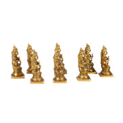 Ashtalakshmi Superfine Brass Idols - 5 Inches Round Base | BudhShiv - Budhshiv.com