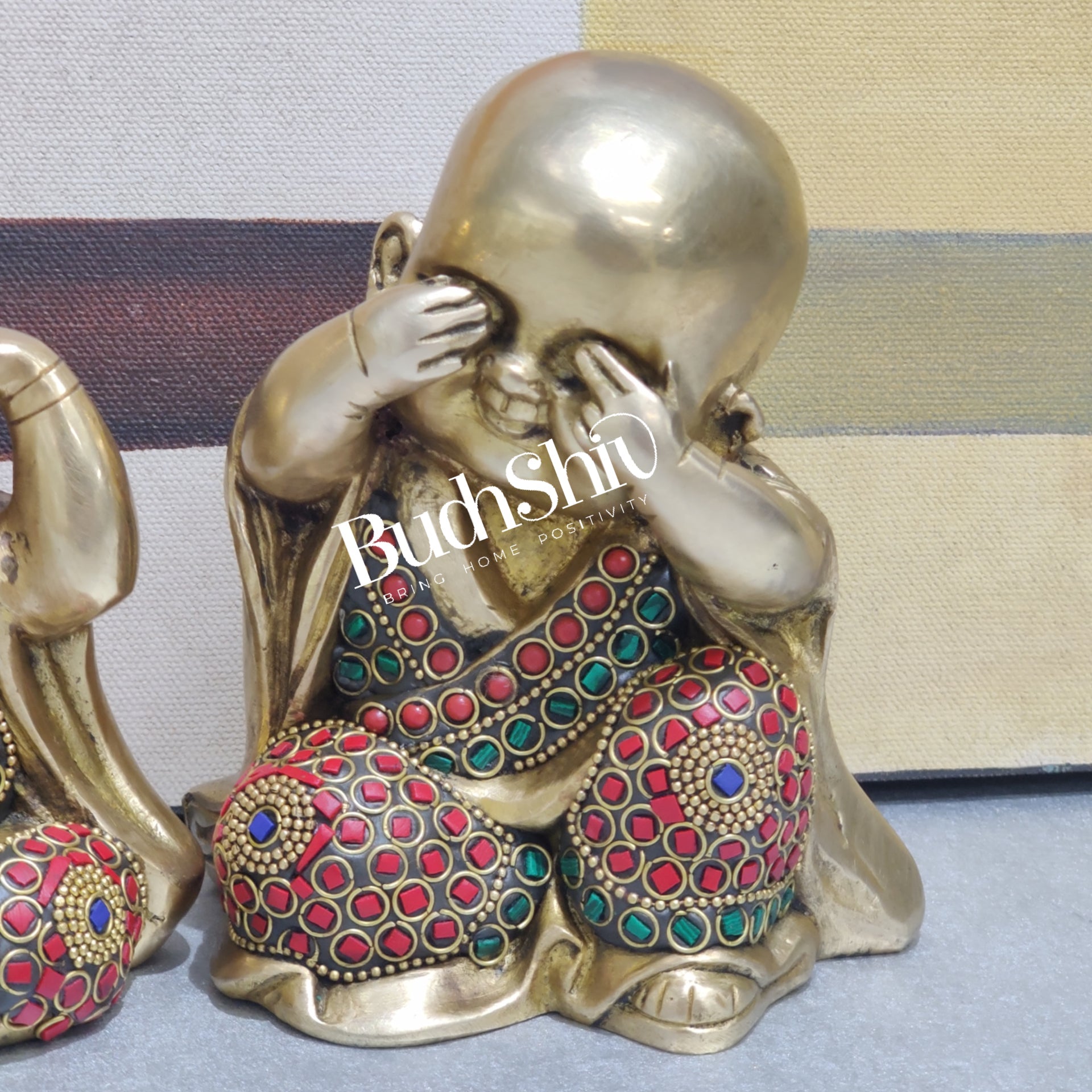 Buy Baby Laughing Buddha Monks Brass Statues