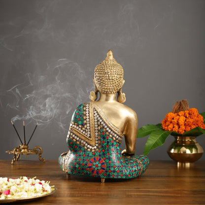 Beautiful Buddha Statue in Abhaya Mudra 16 inch - Budhshiv.com