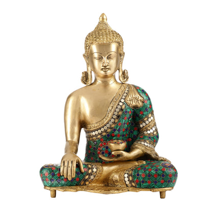 Beautiful Buddha Statue in Abhaya Mudra 16 inch - Budhshiv.com