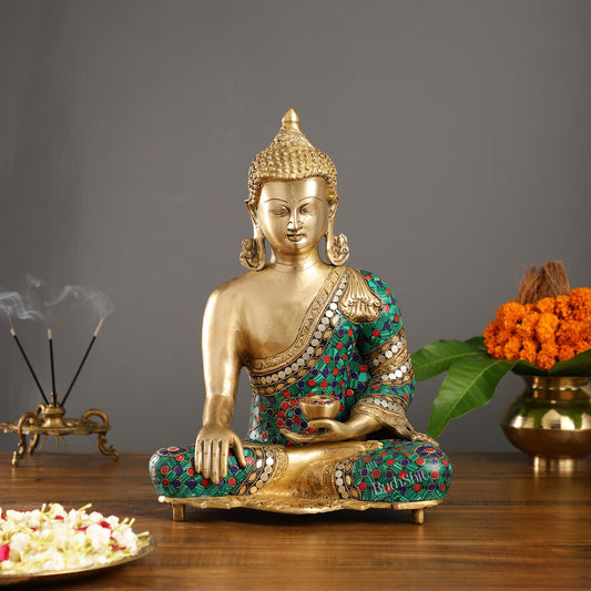 Beautiful Buddha Statue in Abhaya Mudra 16 inch - Budhshiv.com