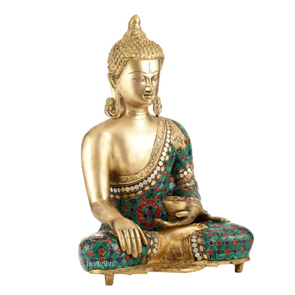 Beautiful Buddha Statue in Abhaya Mudra 16 inch - Budhshiv.com