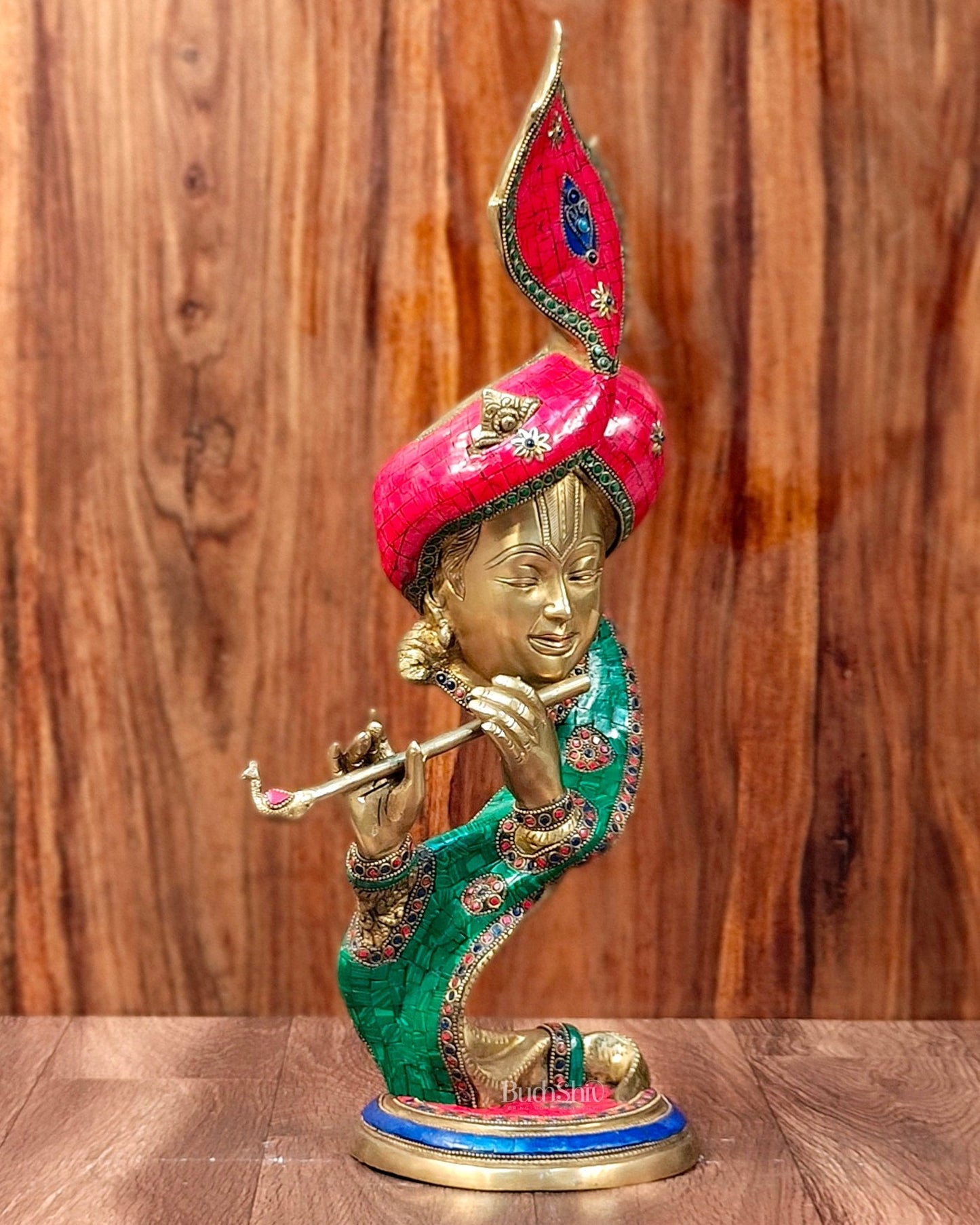 Beautiful Modern Aatma Krishna Brass Idol 20" | BudhShiv - Budhshiv.com