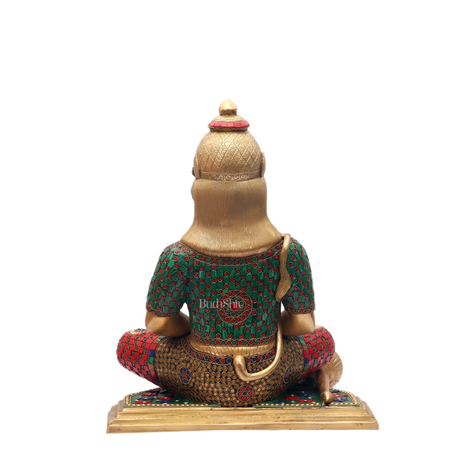 Beautifully Handcrafted Lord Hanuman Statue | Seated in Meditation | 16" Height - Budhshiv.com