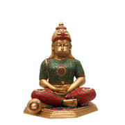 Beautifully Handcrafted Lord Hanuman Statue | Seated in Meditation | 16" Height - Budhshiv.com