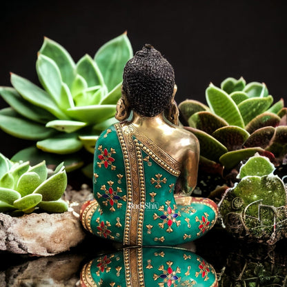 Blessing Buddha Abhaya Mudra Brass Idol - 12 Inches | BudhShiv - Budhshiv.com