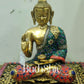 Blessing Buddha Brass Idol elevated with a tripod base 11 inches - Budhshiv.com
