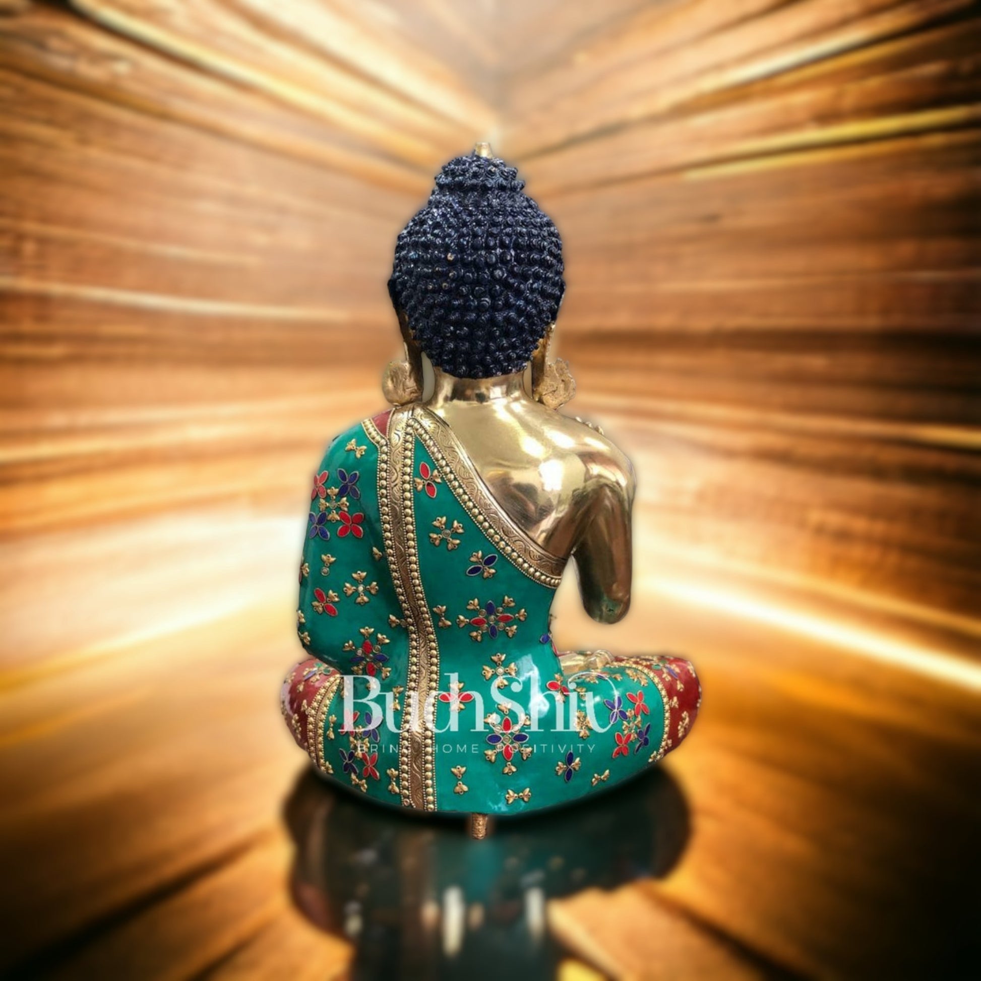 Blessing Buddha Brass Idol with a Medicine Bowl - 20 Inches | BudhShiv - Budhshiv.com