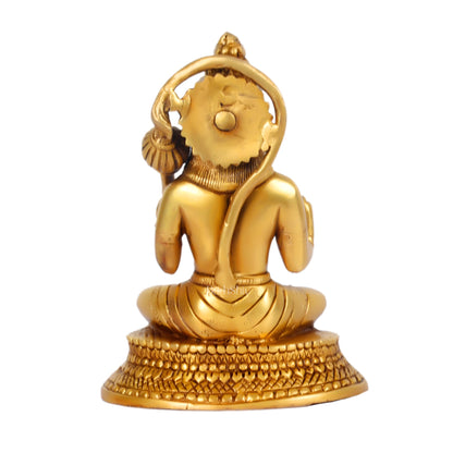 Brass Aashirwaad Blessing Hanuman idol 7" - Budhshiv.com