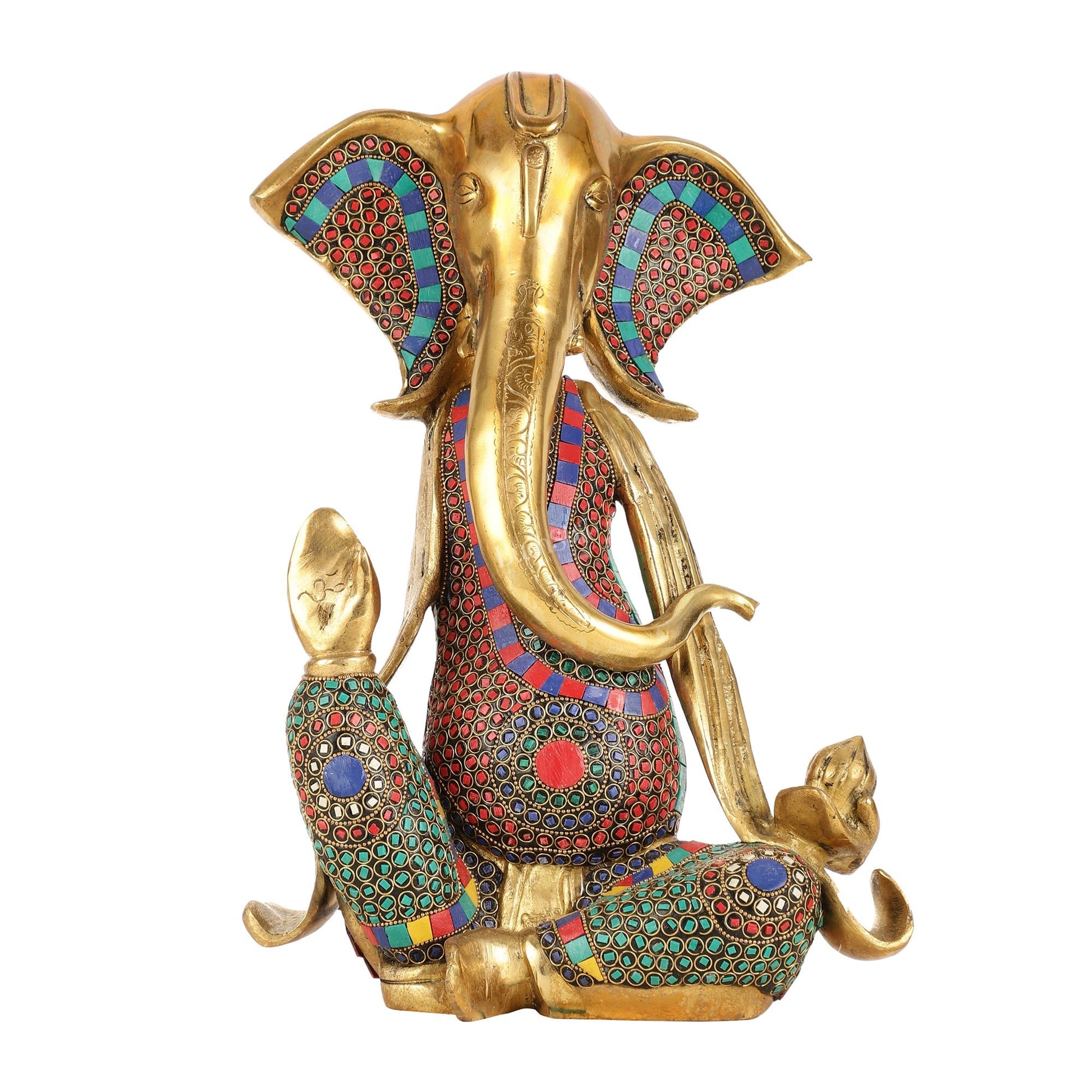 Brass Abstract Modern Lord Ganesha Idol - 16 Inch - Budhshiv.com