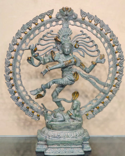 Brass Antique Finish Nataraja Statue - 20 Inch - Budhshiv.com