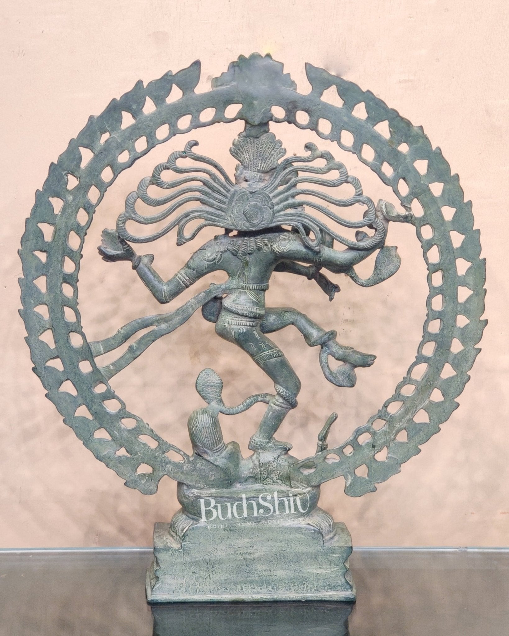 Brass Antique Finish Nataraja Statue - 20 Inch - Budhshiv.com