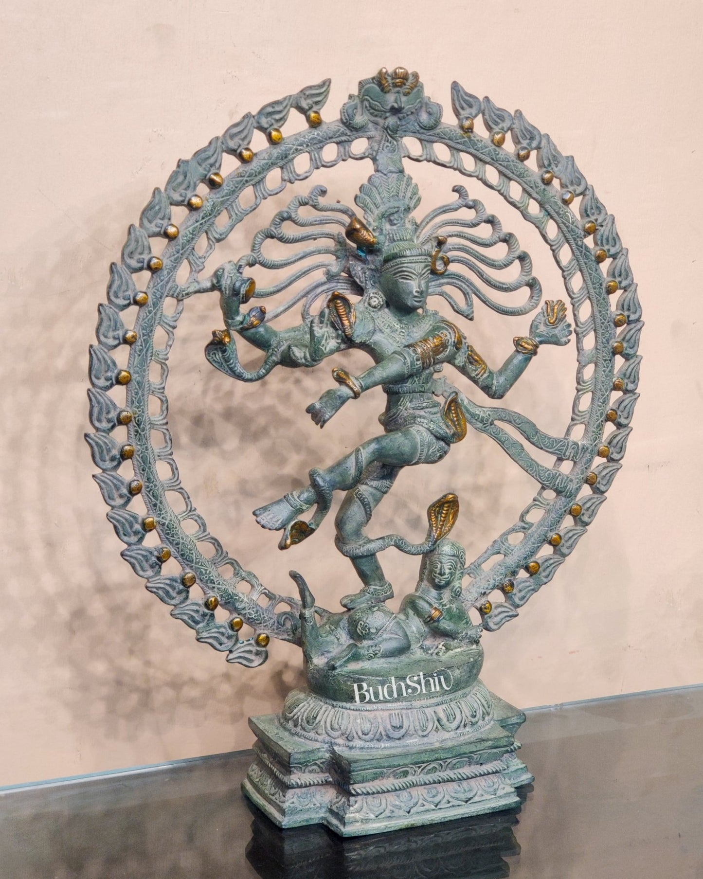 Brass Antique Finish Nataraja Statue - 20 Inch - Budhshiv.com