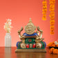 Brass Antique Ganapathi Idol - 10 Inches Height - Budhshiv.com