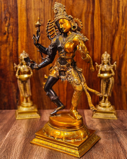 Brass ardhanarishvara Statue 24 inch. - Budhshiv.com