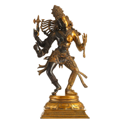 Brass ardhanarishvara Statue 24 inch - Budhshiv.com