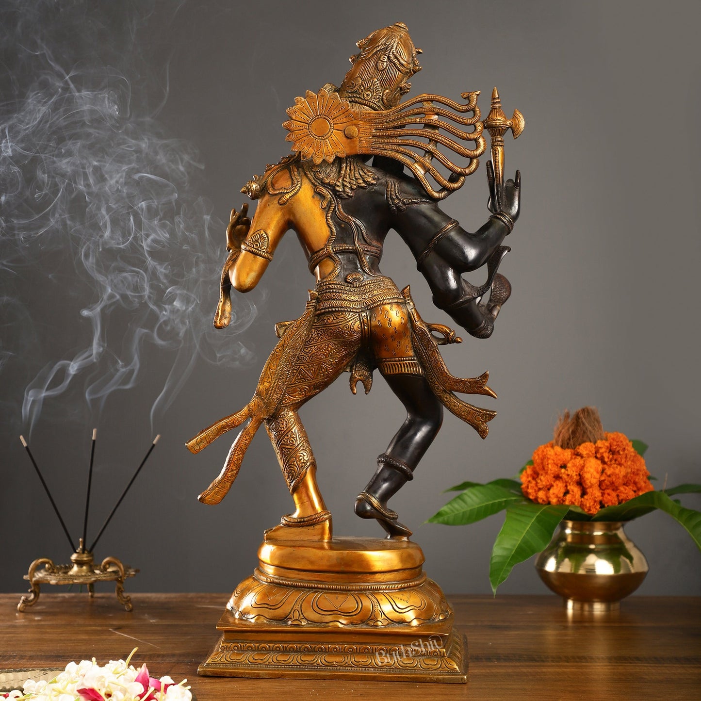 Brass ardhanarishvara Statue 24 inch - Budhshiv.com