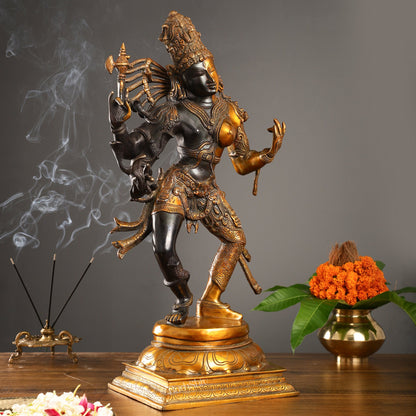 Brass ardhanarishvara Statue 24 inch - Budhshiv.com