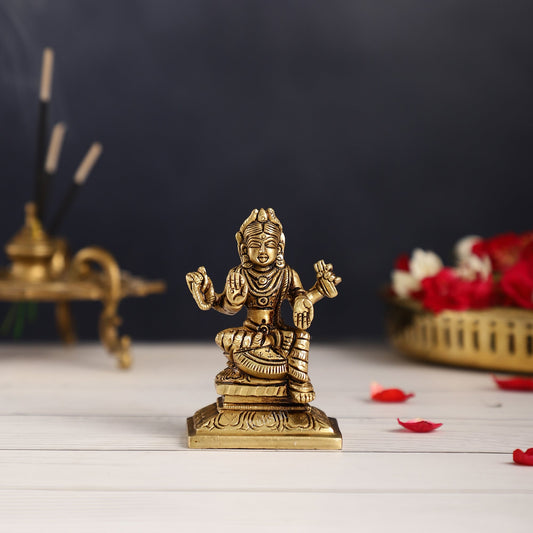 Brass Balambika Devi Idol for Pooja Room | Height 4 inch | balambigai vigraha - Budhshiv.com