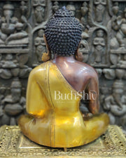 Brass Blessing Buddha Duel tone 20" - Budhshiv.com