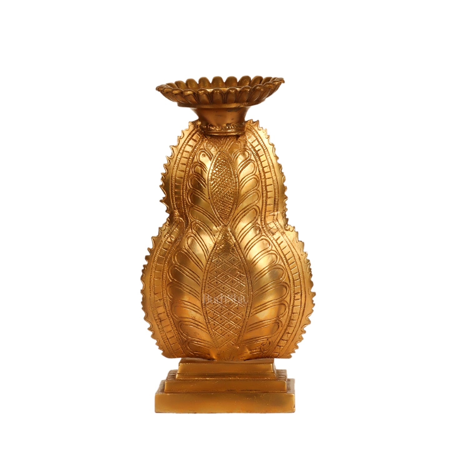 Brass Buddha Candle Stand Brass Candle Holder 12" - Budhshiv.com
